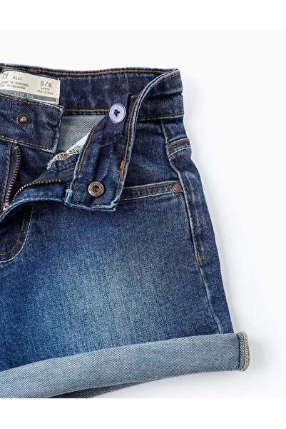 Ziddy DENIM SHORTS FOR GIRLS DARK BLUE