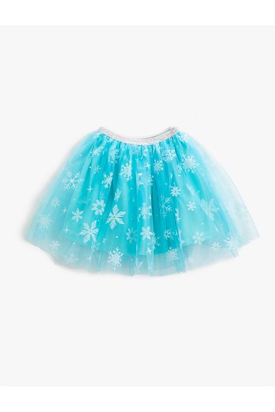 Koton Fustă tutu cu imprimeu bulgăre de zăpadă cu talie Lurex