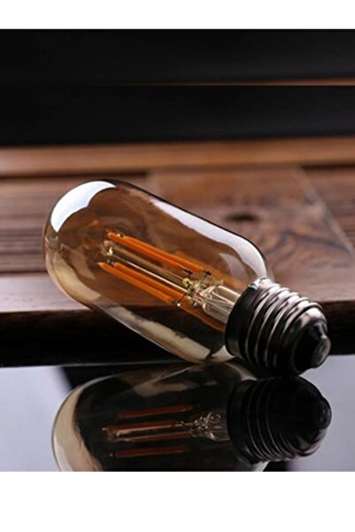 LED LAMP 4w 220v E27 Gemici Rustik Led Ampul T45-4 5'lİ Paket