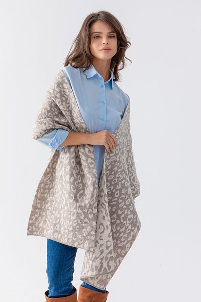 nisaNCa Γυναικείο μαλακό πλεκτό σάλι διπλής όψης Leopard Print – Ζεστή και κομψή θήκη, μοντέρνο χειμωνιάτικο αξεσουάρ