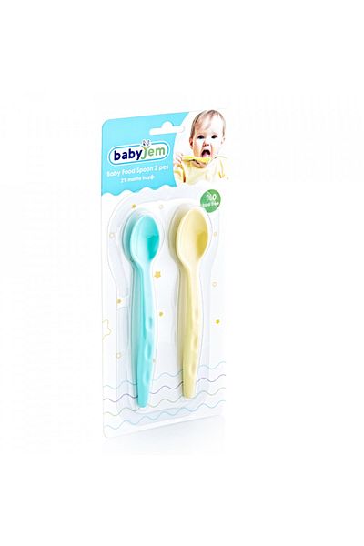 Babyjem Set 2 lingurite pentru copii BabyJem (Culoare: Bleu)