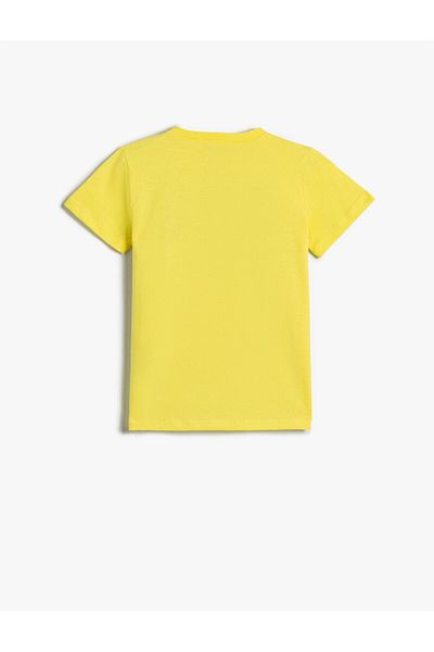 Koton Short Sleeve T-Shirt Cotton Slogan Printed