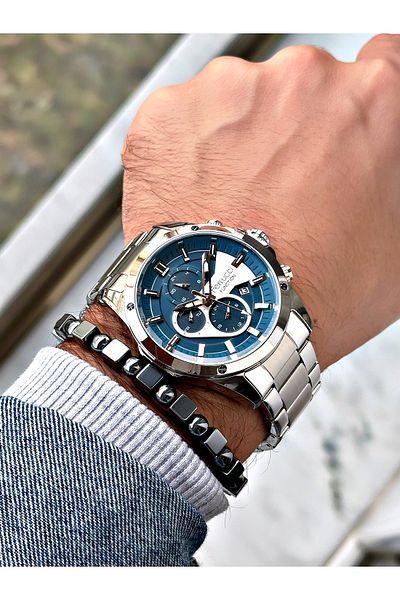 Ferrucci Silver Color Functions Active Men's Wrist Watch+Bracelet