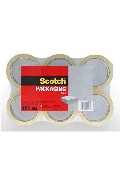 Scotch 6 لفات من شريط التغليف الشفاف 1.88 بوصة × 54.6 ياردة