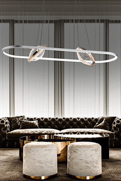 Apliqa Bennan Sıralı 60 Watt Krom Gold Modern Oturma Odası, Yemek Masası Üstü...