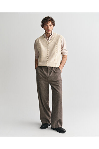 Gant Erkek Bej Regular Fit Düğmeli Yaka Oxford Gömlek