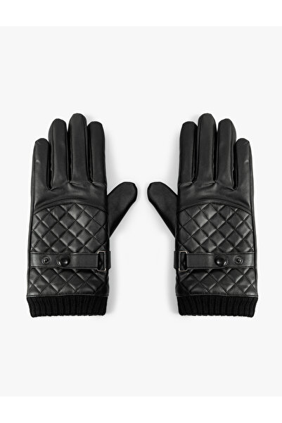 Koton Mănuși din piele artificială matlasată cu buton rapid