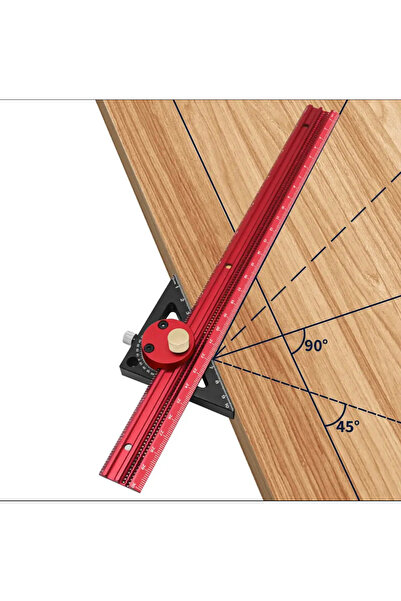 BGA Carpenter Angle Finder Miter Ruler 400mm 360 Degree Drawing Ruler