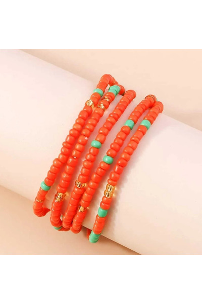 DMA AKSESUAR البرتقال الرمال الخرز سوار / خلخال