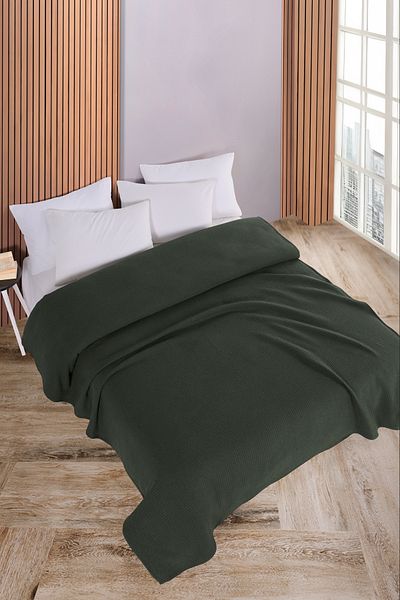 Evim Cotton Aden Khaki Pique Bedspread Double - 200X230 cm