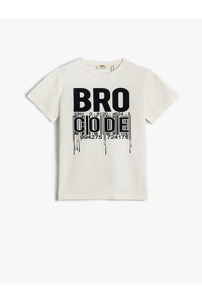 Koton Κοντομάνικο T-Shirt Βαμβακερό σύνθημα εμπριμέ