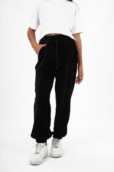 HayKids Girl's Velvet Fabric Elastic Leg Jogger Pants