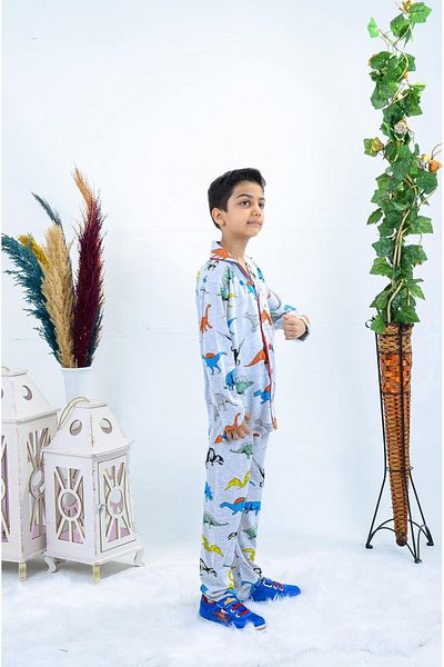 MAXI DRY Dinosaur Patterned Children's Pajamas Set Age 3-14