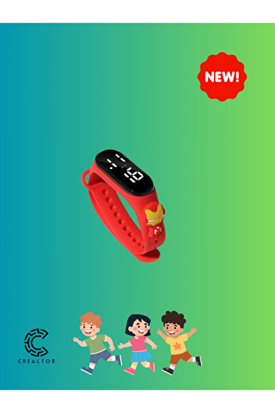 CREACTOR Figürlü Dijital Led Çocuk Saati Dokunmatik Ekranlı Su Geçirmez DİJİ5