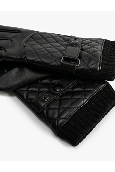 Koton Mănuși din piele artificială matlasată cu buton rapid