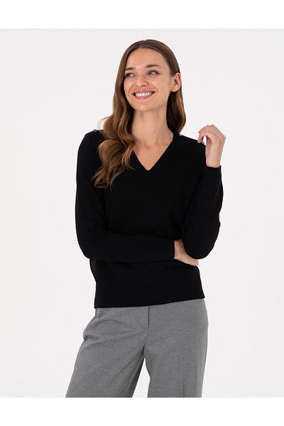 Pierre Cardin Black Ex. Slim Fit Basic Sweater 50290577 -Vr046