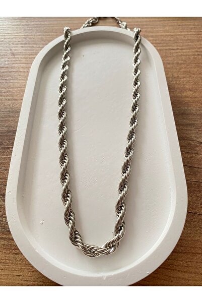 HerşeyVarBurda Unisex 4 mm Twist Chain Necklace
