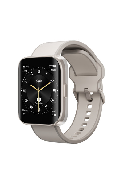 QCY S9 Urban Gs 1,95" Amoled Ekran Dahili Gps Ve Nfc Destekli Akıllı Saat Beyaz