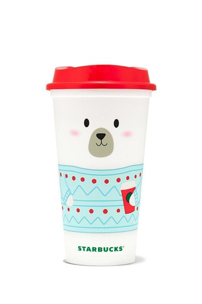 Starbucks Plastic Reusable Drinking Cup with Barista Design 473ml