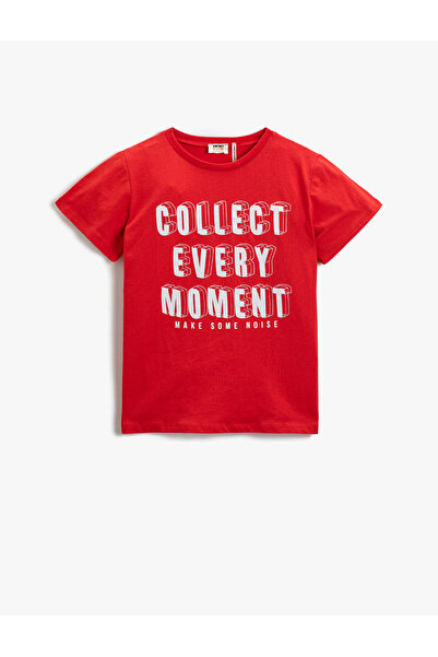 Koton Szlogen nyomott rövid ujjú póló pamut