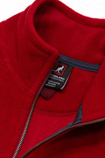 Cottonland Dark Red Men's Sports Vest - Relaxed Fit, Thick Fleece Fleece