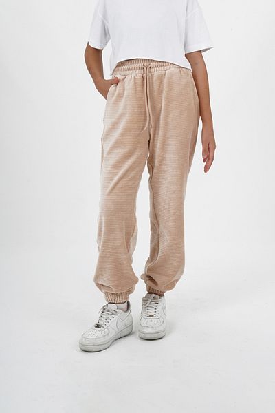 HayKids Girl's Velvet Fabric Elastic Leg Jogger Pants