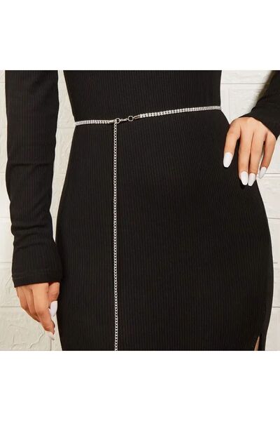 Estilo Lingerie Ζώνη 2 σειρών Waterway, Ζώνη φορέματος, Ζώνη με πέτρες, Ζώνη βραδινού φορέματος