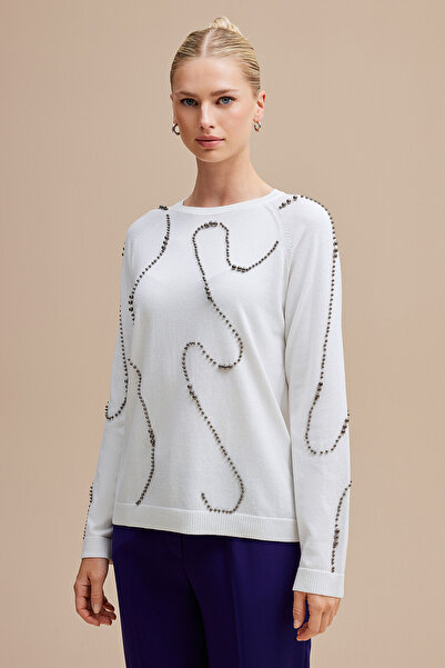 Naramaxx Boncuk İşlemeli Triko Kazak
