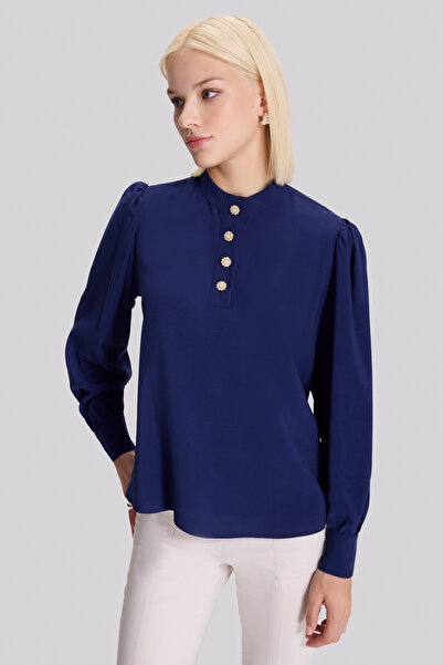 Naramaxx Düğmeli Dik Yaka Bluz