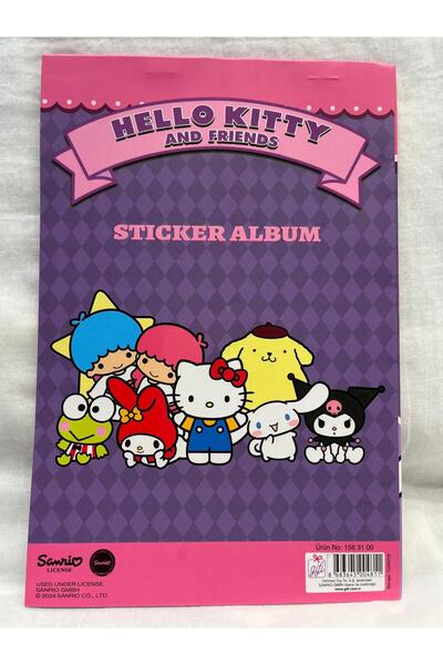 VİOLE ACCESSORİES Hello Kitty ve Kuromi Sticker Defteri/Sticker Albüm/Çıkartma Defteri