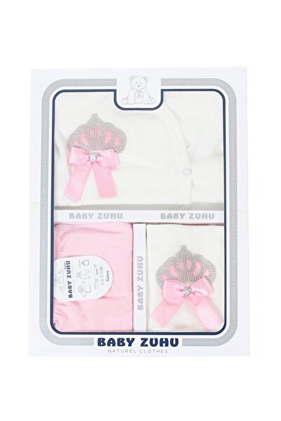 BABY ZUHU 5-Piece Cotton Baby Girl Newborn Hospital Discharge Set / Newborn B...