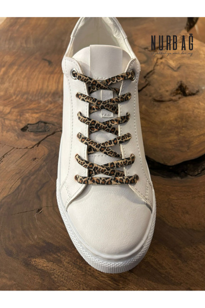 NURBAĞ DOKUMA YASSI LEOPAR BASKILI BAĞCIK 120 CM 1 ÇİFT