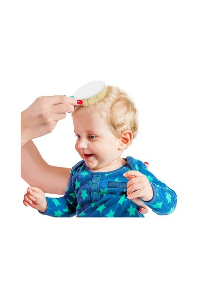 Babyjem Natural Bristle Blue Brush Comb Set - 519