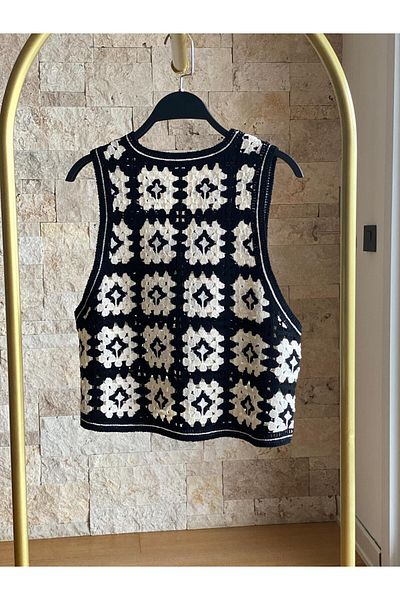 Hatun Atila Vestă tricotată HatunAtila tricotată Süzine - neagră