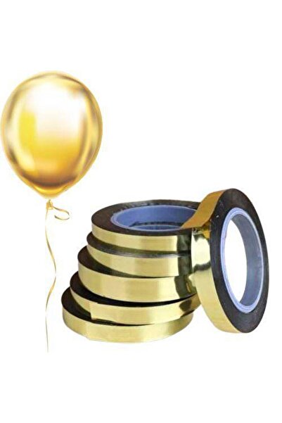 Parti Dükkanım Balon Ipi Metalize Gold Rafya 25 Metre