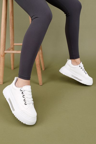 Getcho Pantofi sport albi Vadese pentru femei