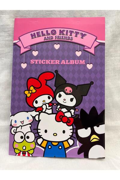 VİOLE ACCESSORİES Hello Kitty ve Kuromi Sticker Defteri/Sticker Albüm/Çıkartma Defteri