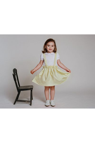 Moda Lina Baby Κοριτσίστικο μονόχρωμο φόρεμα με λουράκι