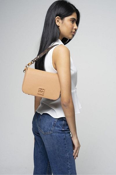 Valentino Orlandi Monogram Camel/brown Women's Crossbody Bag Vlt051