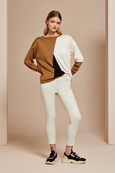 Naramaxx Color Block Dökümlü Triko Bluz