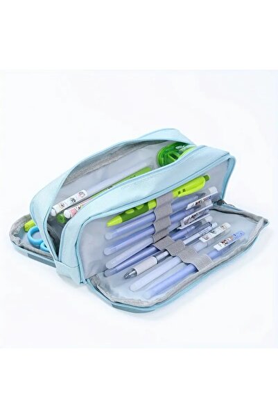 GlassySKY İlkokul Ortaokul Lise Öğrenci Büyük Kapasite Kalem Kutu Kalemlik (Kalem Aksesuarlar Dahil Değildir)