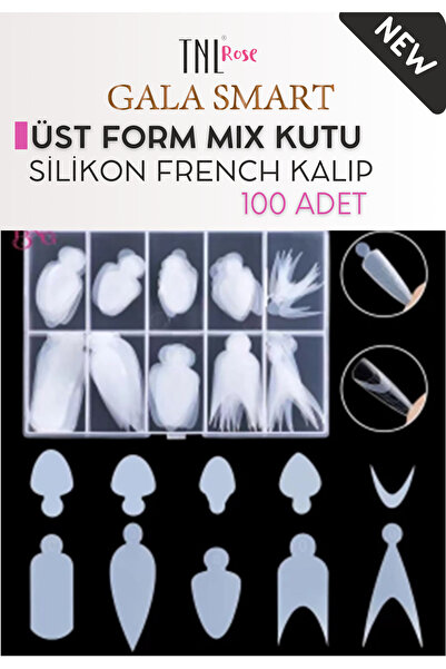 gala smart Frenç Kalıp Silikon 100'lü Mix Kutu Üst Form Için Kullanılabilir K...