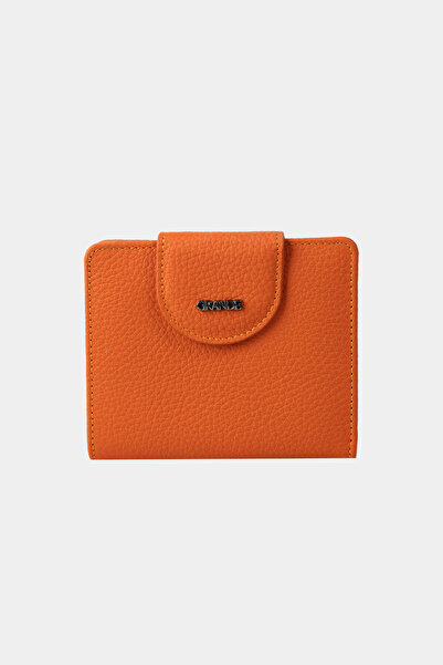 Grande 2818 Model Genuine Leather Women's Wallet - Flother Orange
