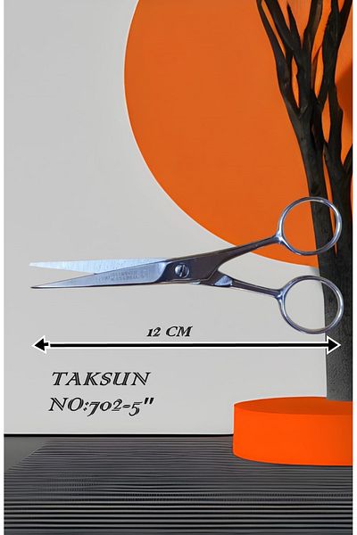 Kezban Tekstil Taksun No:702-5'' 12cm Super Barber Flat Titanium Steel Scissors