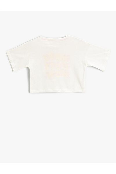 Koton Tweety Printed Crop T-Shirt με άδεια κοντομάνικο βαμβακερό