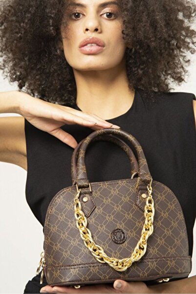 Valentino Orlandi Monogram Brown Women's Handbag Vlt048