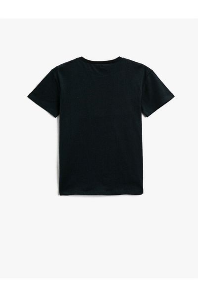 Koton Βαμβακερό T-shirt με κοντό μανίκι με λαιμόκοψη Tokyo