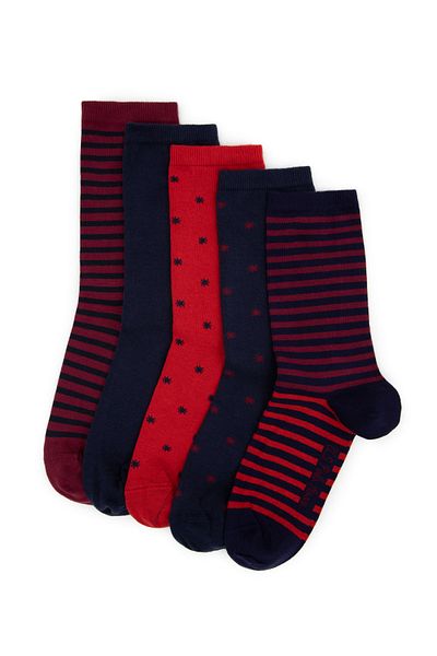 U.S. Polo Assn. BAZA. Polo Assn. Set de 5 șosete cu talie albastru bleumarin