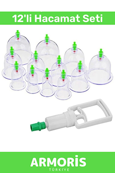 Genel Markalar Yeni Nesil Selülit Çatlak Giderici Vakumlu Masaj Aleti 12'li K...