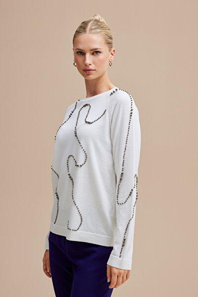 Naramaxx Boncuk İşlemeli Triko Kazak